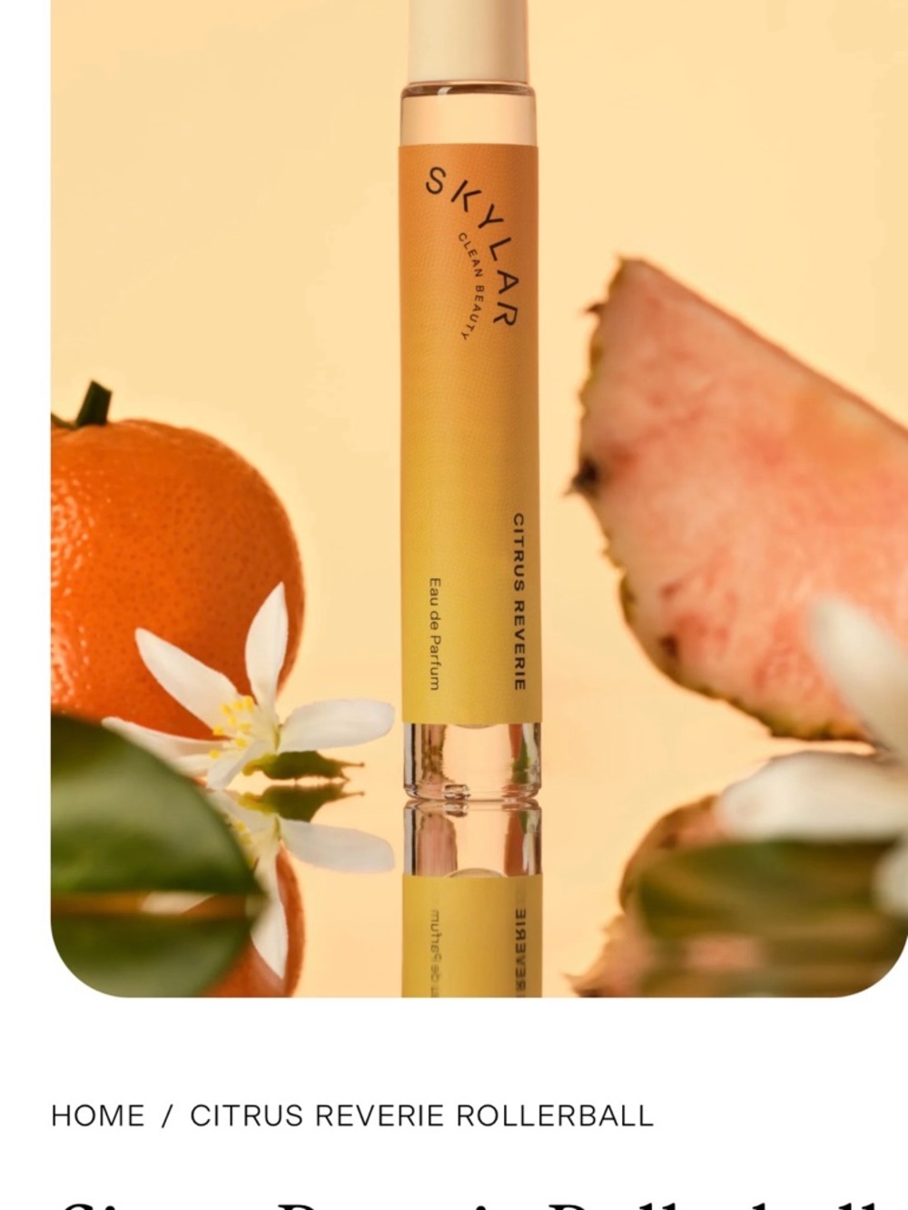Skylar Citrus Reverie Rollerball - Yellow Citrus Fragrance